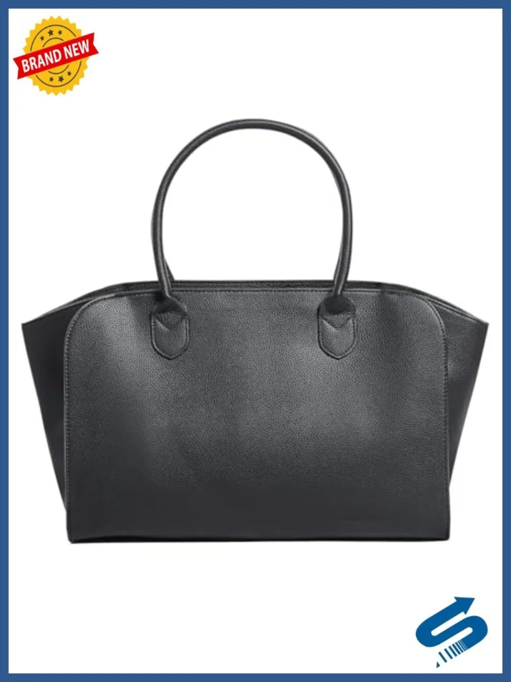 Vegan Leather Laptop Tote Bag with Multiple Pockets Work Satchel